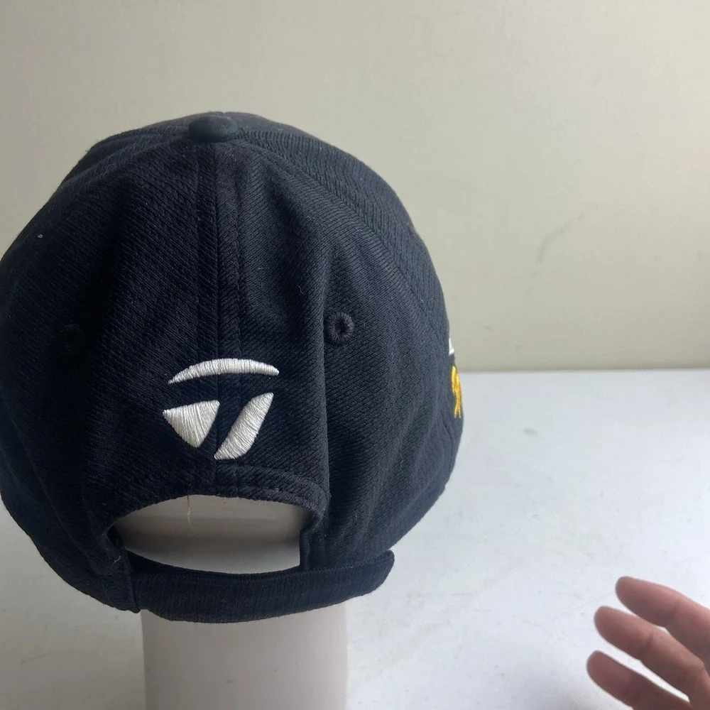 Taylor Made Golf Hat Cap Adjustable Black Velour T-Max‎ Gear Burner Clean